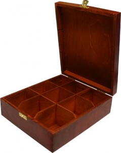 Tea Time Holzkoffer - 9 Einteilungen